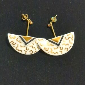 Hutschenreuther Vintage Porcelain Art Earrings